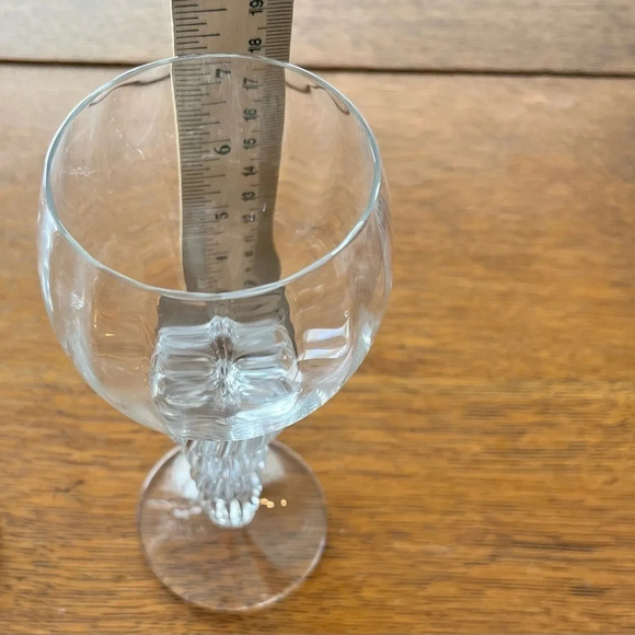 Krosno Poland Optic Crystal Wine Goblets Set of Six - Picture 5 of 8